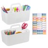 giteo bedding Storage Baskets, 2 Pcs Plastic Organiser with Handle,