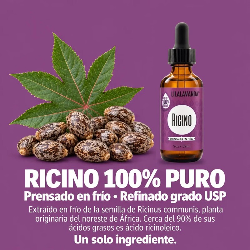 Aceite De Ricino 100 Puro Prensado En Frío - 59