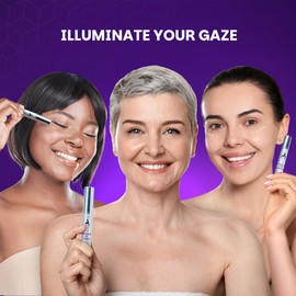 Abera Eye Revitalizing Essence, Anti-Aging Treatment with Bakuchiol and Black Ginseng, Dark Circles and Fine Lines – 0.51 fl oz, 3 box + gift