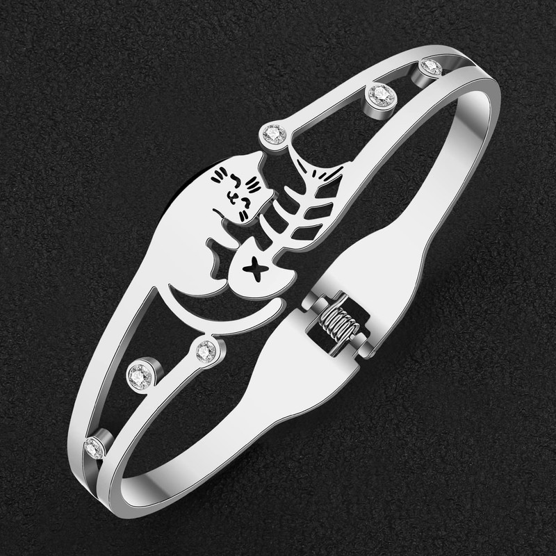 DOWAY Stainless Steel Gold Silver Plated Bangle Bracelets for Women