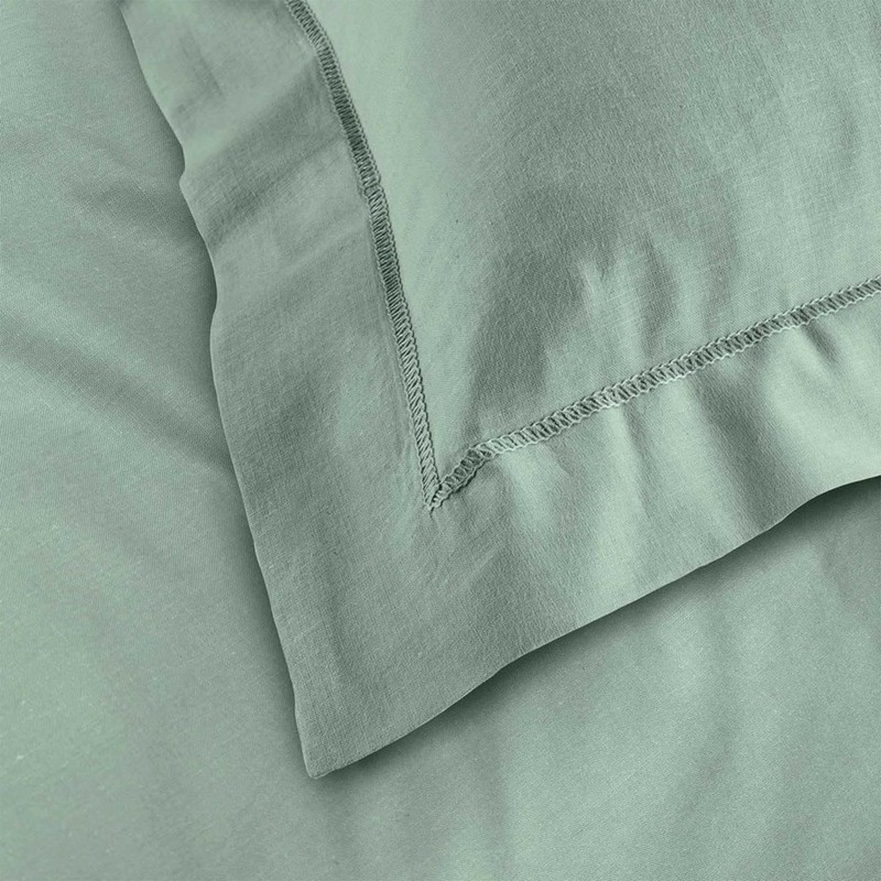 douceur d'intérieur, Lina Pillowcase 63 x 63 cm, Sage, 100%