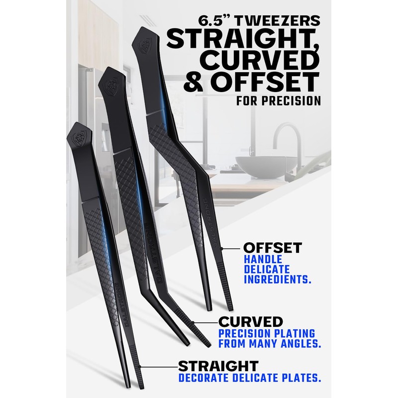 DALSTRONG Professional Plating Tweezers - 5 Piece Set - 6.5