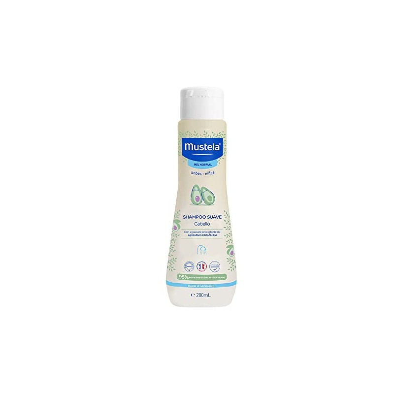 Mustela Shampoo para Bebé Suave, Piel Normal, 200ml