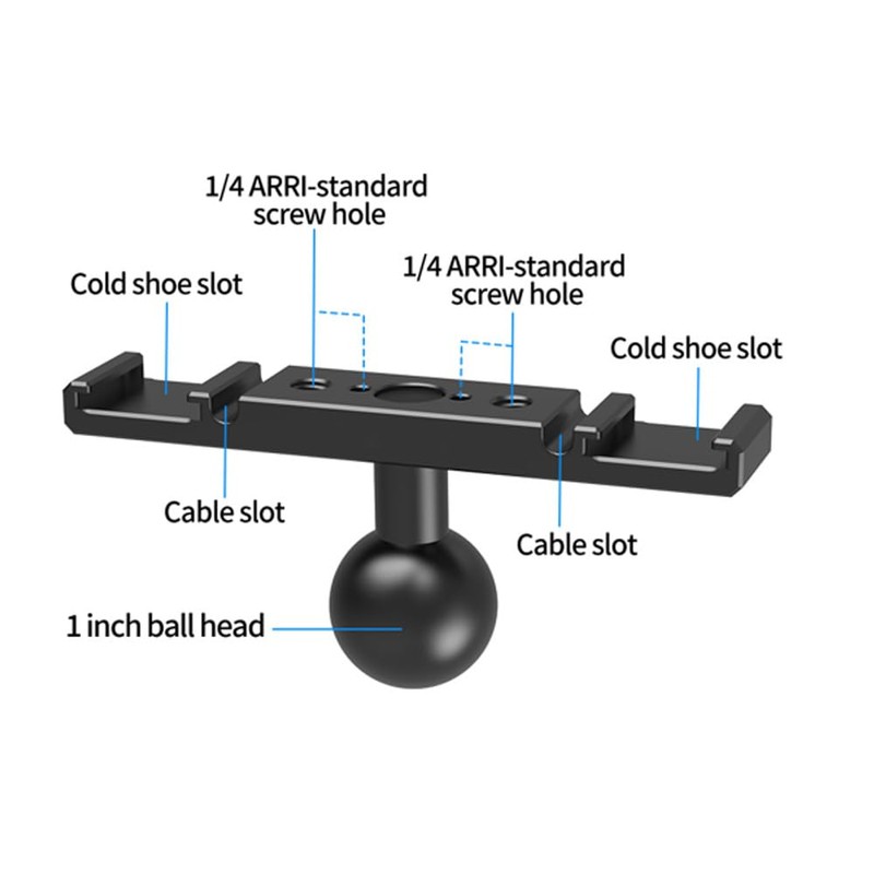 CS PRIORITY Multi Functional Dual Cold Shoe Expansion Bracket Metal