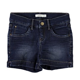 NAME IT Salli Girls' Slim Denim Shorts Colour: Medium Blue Denim, Medium blue (medium blue denim)