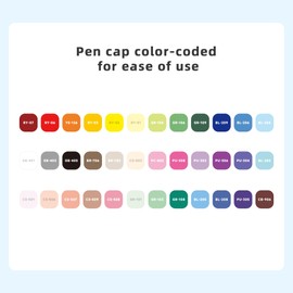 Yolaka 36 Colors Acrylic Paint Markers, Soft Brush Tip Acrylic Paint Pens for Paper, Rock Painting, Glass, Mugs, Fabric, Water Based Drawing Marker Set, Acrylic Painter Ink