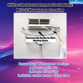 kikepilm Mini Split Cleaning Bag Kit with Double Hose Drain, Double Bracket,Uniquely Designed Mini Split-Type Cleaning System Bag(31PCS,Large,White)