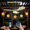 Bsteciar 36" Ceiling Fans with Lights, Remote Control + APP