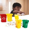 GANAZONO 4Pcs Mini Curbside Garbage Trash Bin Pen Holder Recycle