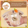 Bunny Plush Kpop Photocard Holder with Keychain, Soft Rabbit ID