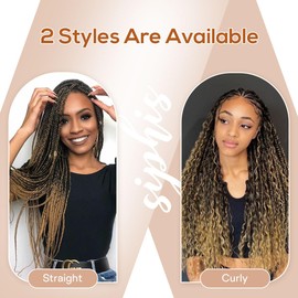 Auburn to Honey Blonde Boho Pre Stretched Braiding Hair 26" 5 Pack