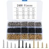 2400 Pcs M2 Screws, Small Screws for Wood Screws Assortment