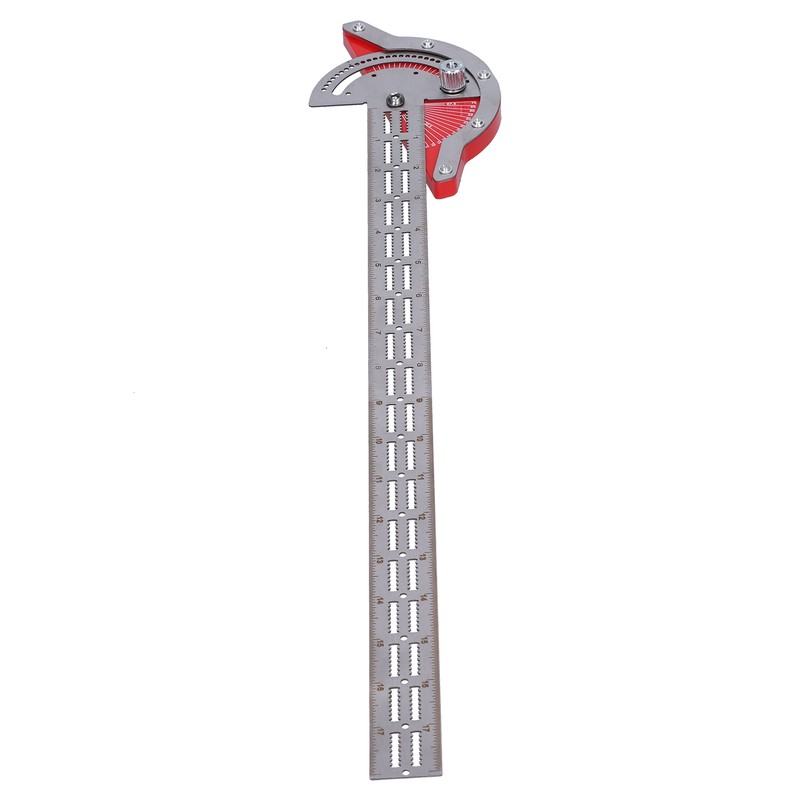 Woodworker Edge Ruler Protractor Portable Stainless Steel Angle Measuring Tool