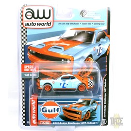 auto world Super Mini Wheels Exclusive - 2019 Dodge Challenger Hellcat - Gulf