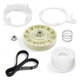 W10721967 Washer Pulley Clutch Kit and W10006384 Drive Belt Replacement for Whirlpool Maytag Kenmore Washing Machine Replaces W10006356 W10006354 W10239973 PS10057144 WTW5000DW1 MVWX655DW1
