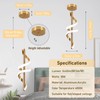 Vloitgol Spiral Led Pendant Light Fixtures, 5500K Gold Modern Led