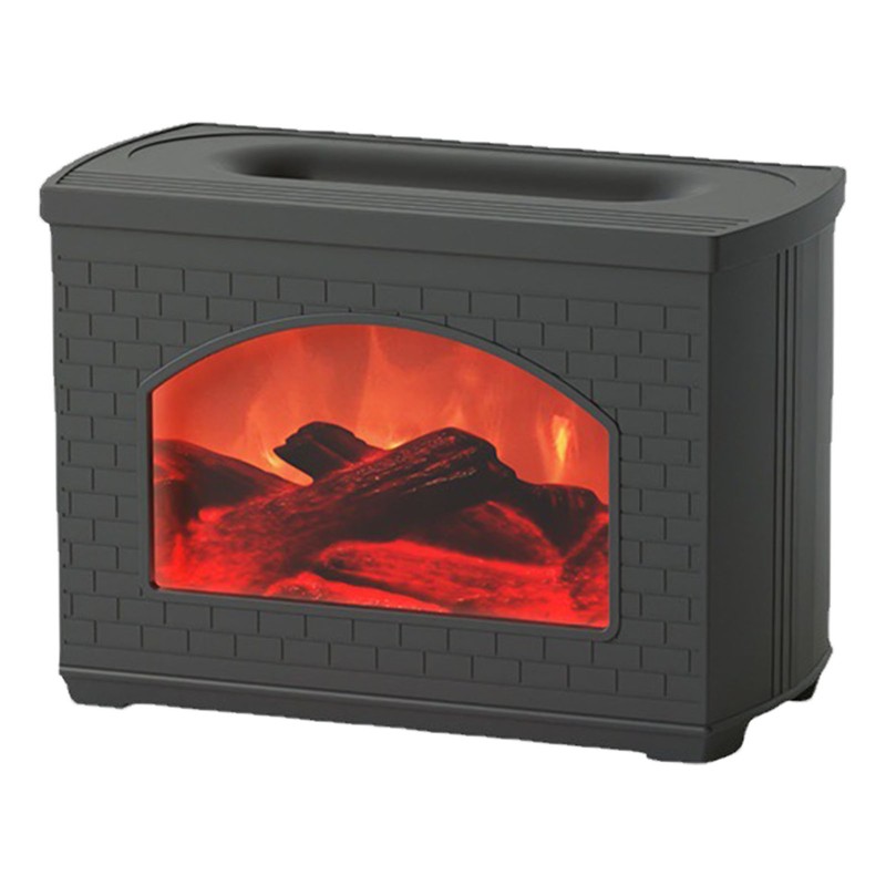 270ml Mist Humidifier Simulated Fireplace Design Power Off Protection Fire