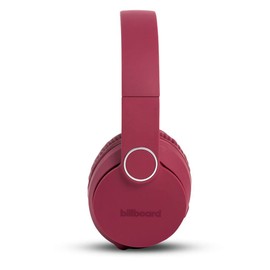 Billboard Audífonos Inalámbricos Soul Track On Ear | Cancelación De Ruido Ambiental | Batería De hasta 5 Horas Duración Función Auxiliar con Cable 3.5. mm | Micrófono para Recibir Llamadas (Vino)