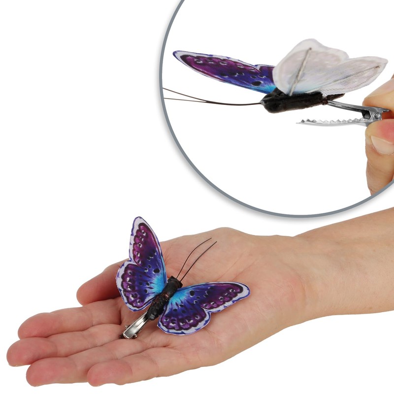COM-FOUR® 12 x Butterfly for Decoration - Artificial Flutter Animals