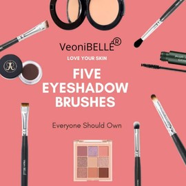 Veonibelle Eyeshadow blending brush set for eyes. Eyeshadow blender brush makeup Black