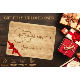 Guitarist Cutting Board, Engraved Guitar Cutting Board, Music Note Decor, Music Teacher Gift, Music Lovers Gift, Gift For Valentines Day