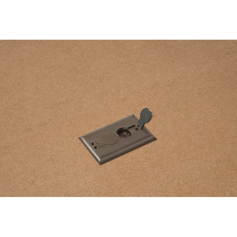 Arlington Industries FLBRF101BR-1 Retrofit Electrical Floor Box with Flip Lids