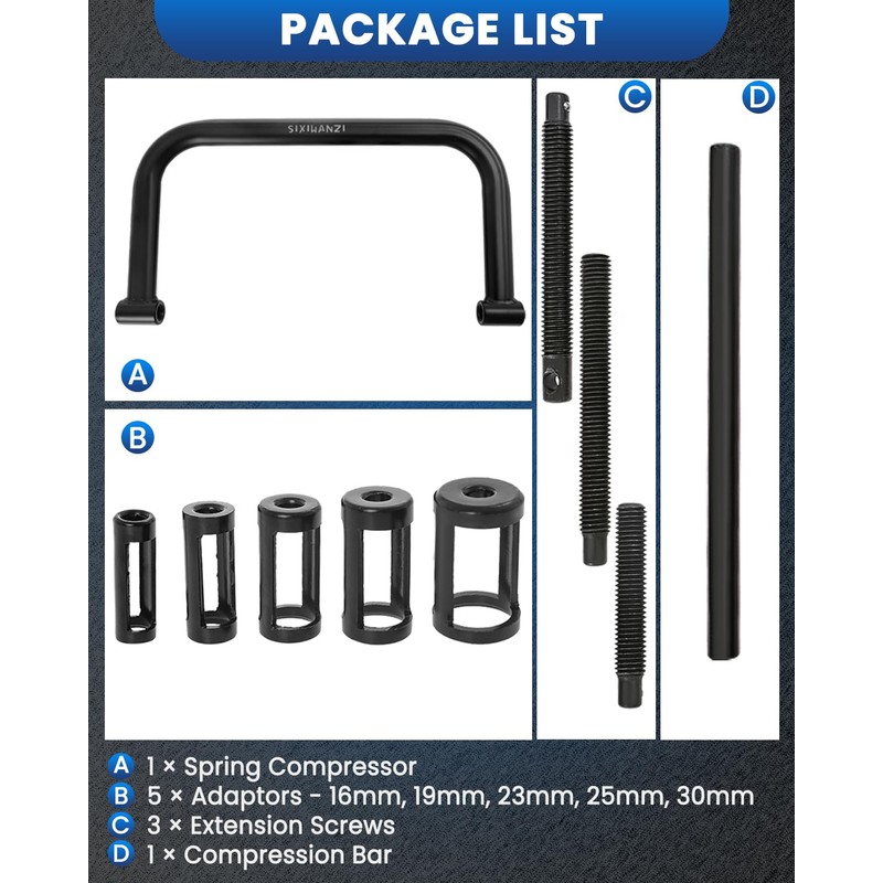 SIXIWANZI Valve Spring Compressor Tool, 10PCS Valve Spring Removal Tool