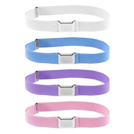 YSJCHEBS Pack of 4 Elastic Waist Bands for Children, Belt for Girls and Boys, Adjustable Waistbands, Fashionable Elastic Waistbands, Clothing Accessories, pink