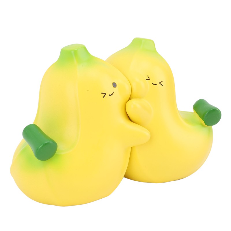 2Pcs Banana Bookend Hugging Bookends Cartoon Resin Bookend Book Stopper