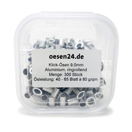 Click eyelets 9.0 mm, 40-65 sheets