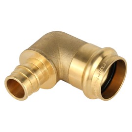 (Pack of 2) EFIELD 1 inch Press X 3/4 inch PEX-A Expansion Elbow Brass Fitting, For Copper and Pex-A Pipe Connection