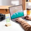 Monitor Memo Board with Removable Wooden Base Acrylic Portable Sticky