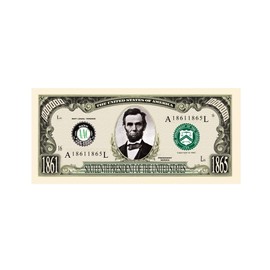 PACK OF 5 BILLS - ABRAHAM (HONEST ABE) LINCOLN MILLION DOLLAR BILL