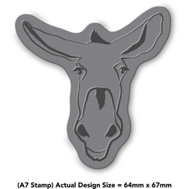 'Donkey Nose' Rubber Stamp - Unmounted Design for Crafting & Scrapbooking, A7 (RS00008515)