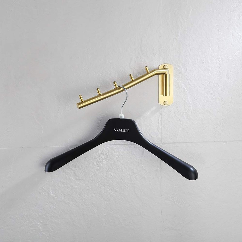 JQK Folding Clothes Hanger Rack, Stainless Steel Swing Arm Hook