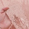 OQSQ RoseGold Sequin Tablecloth 50x80 inch, Glitter Drape table cloth,