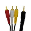 Like-You 3.5mm Mini Plug (Male) to 3RCA Male Adapter Stereo