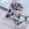24Pcs Independence Day Press on Nails Short Fake Nails Bow