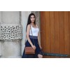 LiaTalia Womens Cross-Body Messenger Style Real Leather Adjustable Shoulder Strap