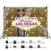Xiaoterna 2.2 x 1.5 m Las Vegas Background Shiny Golden
