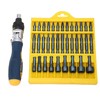 36Pcs Screwdriver Set Magnetic Rotatable Base 1/4 Socket Ratchet Screwdriver