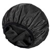 Gorros de ducha con forro de rizo, impermeable, reutilizable, triple