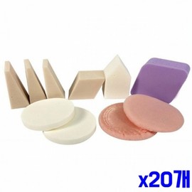 Makeup Accessory Puff & Powder Puff Set (10 Pieces) x20 Units
