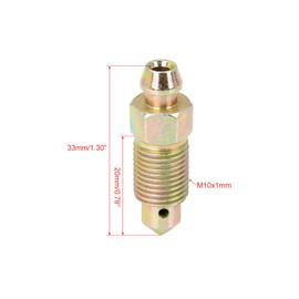 F FIERCE CYCLE 4 pieces M10 x 1 mm bleed screw with dust cap, hollow screw, exhaust screw for motorcycle master brake cylinder