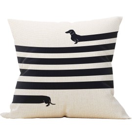 Mancheng-zi Dachshund Gifts, Dachshund Pillow Covers 18x18,Dachshund Gifts for Women,Dachshund Mom Gifts,Dachshund Decor, Reserved for The Dog Pillow