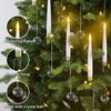 Sunjas Christmas Tree Candles with Magic Wand 12 Pack Flameless