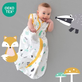 Schlummersack Sleeping Bag Summer 0.5 Tog Thin Bamboo Muslin Summer Sleeping Bag Thin Summer Sleeping Bag 0 5 Tog, Sleeping Bag Summer Unlined Various Sizes and Designs / Colours, Forest animals