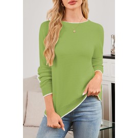 Cakulo Womens Bow Sweater Tie Front V Neck Cardigan Sweaters Lightweight Knit Fall Cardigans Crop Tops 2025 Green M