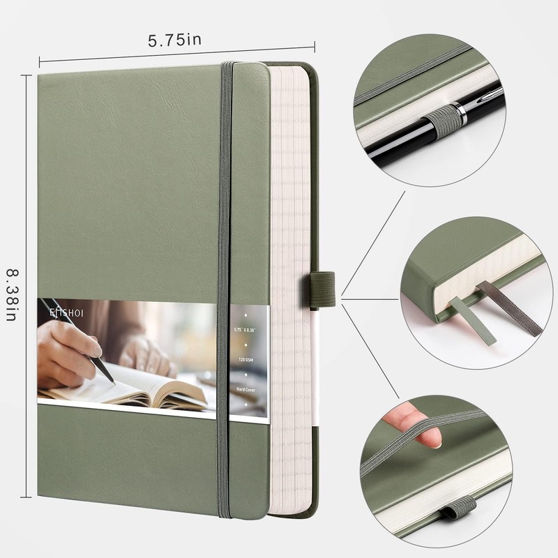 EMSHOI Graph Paper Notebook A5-21.4 x 14.5 cm Hardback Thick