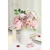 Floroom Dusty Rose Artificial Flowers Fake Roses Peonies and Greenery